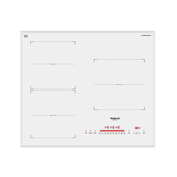 웰치 빌트인 브릿지 인덕션 3구 화이트 (WEIW7700)