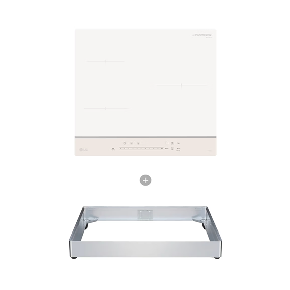 LG 디오스 오브제컬렉션 전기레인지 인덕션 3구 스탠딩 (세라믹 글라스) 케이스 결합 8.5CM (BEI3HKBLE) 자가관리