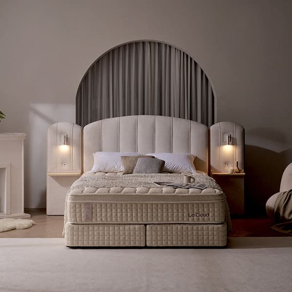 (보람피플 올인원598 3구좌) 라클라우드 라르테 프리미엄 침대 프레임+매트리스 세트(K)_그레이(K) 상조가전
