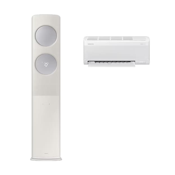 삼성 에어컨 무풍 클래식 AF9500 베이지 스탠드+벽걸이 19평+6평 (AF70F19D24ER1S)