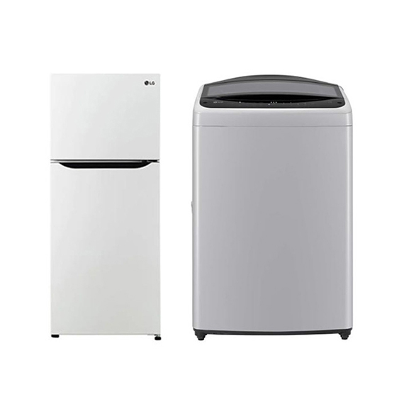 LG 결합2종 일반냉장고 189L 화이트+통돌이 세탁기 17kg 미드 프리 실버 (B182W13+T17DX3A) 렌탈