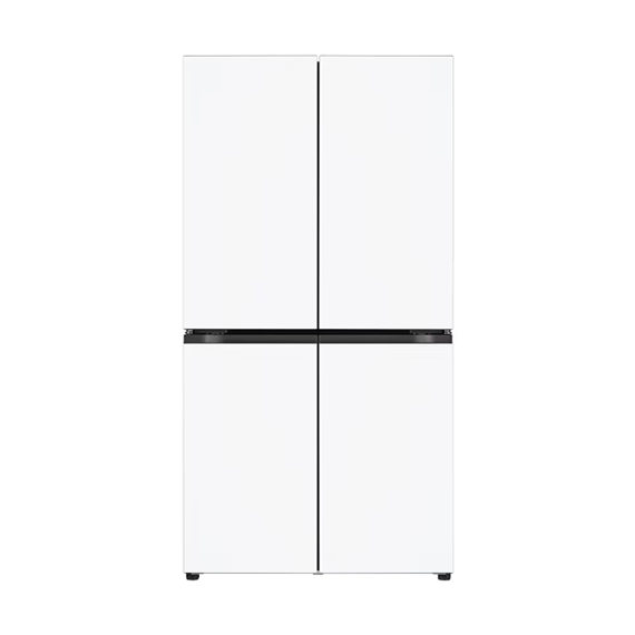 LG 디오스 오브제컬랙션 4도어 상냉장 양문형 냉장고 870L 크림화이트 (메탈) (T875MHH012) 방문관리 (스탠다드 케어)