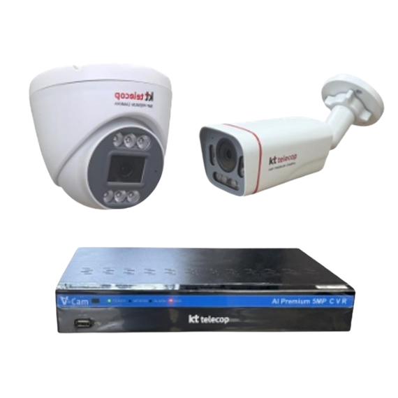KT CCTV 녹화기 500만 DVR KTT-5MP16PAI 카메라 11대 (프리미엄 화질UP)
