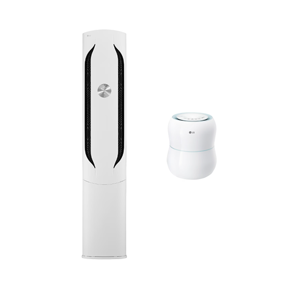 (보람피플 올인원598 3구좌) LG 휘센 사계절에어컨 (위너) 16평형 + LG 퓨리케어 자연기화 가습기 (라이트 블루) 상조가전