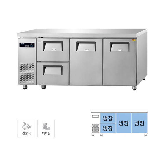 그랜드우성 간냉식 카페형 서랍 냉장고 433L (GWFM-180DT-2L)