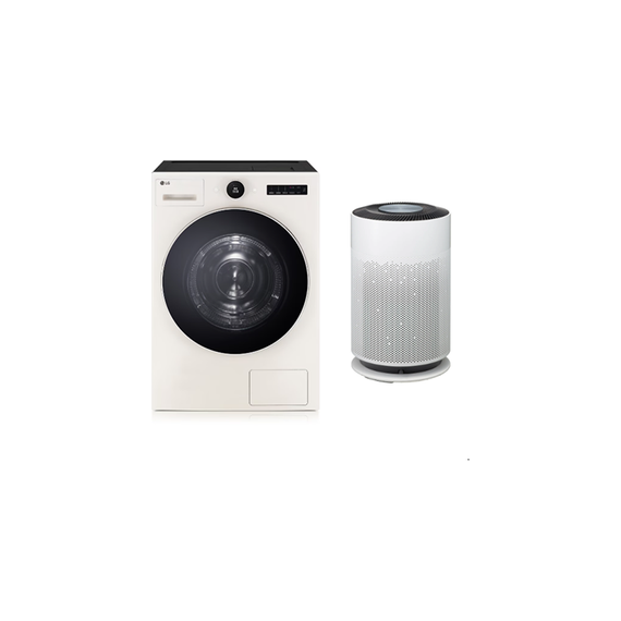 (보람피플 올인원598 3구좌) LG전자 트롬 AI 오브제컬렉션 건조기25kg + LG전자 퓨리케어 360˚ 공기청정기 Hit 상조가전