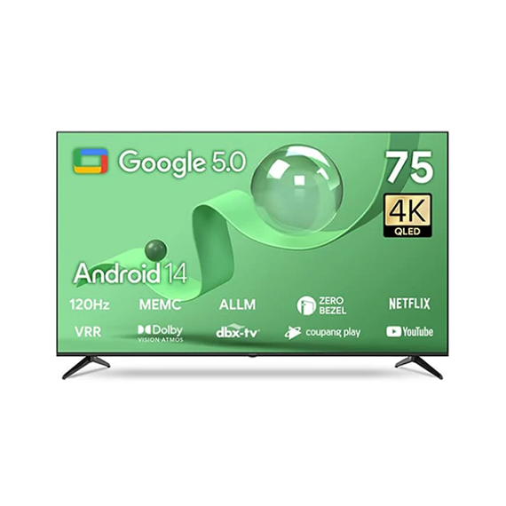 더함 스마트 구글 5.0 OS 안드로이드 14 QLED 75인치 120Hz (UA751QLED)