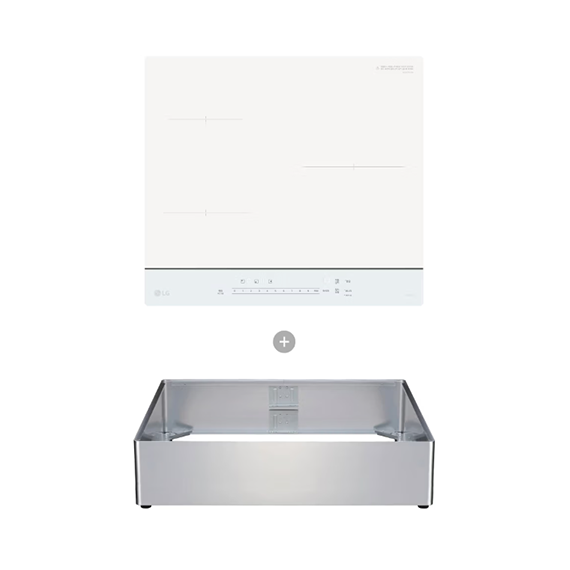 LG 디오스 오브제컬렉션 전기레인지 인덕션 3구 스탠딩 (세라믹 글라스) 케이스 결합 15CM (BEI3HKSLEA) 6개월 방문관리